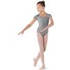 Bloch Cl5602 Body a Maniche Corte Dujour Microlux, Grigio, 8-10 Bambine e Ragazze