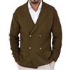 ENENEN Giacca Cardigan Doppiopetto da Uomo Slim Lapel Plus Size Blazer Maglione alla Moda