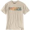 Carhartt T-shirt da uomo leggera a maniche corte con logo grafico, Latte d'avena, XX-Large