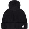 K-Way Cappello Uomo con Pompon, Linea Vincienne Cardigan Stitch, Blu Depht, 100% Lana