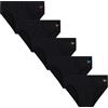 Reebok Slip da uomo a vita bassa, confezione da 5 slip sportivi da uomo con tasca di supporto per palestra e uso quotidiano, Nero tinta unita, Grande