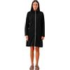 maryplaid - Vestaglia Donna in Pile Nero con Bordo Maculato - Morbida, Calda e Confortevole - Zip Frontale - Art. 6V84212 (IT, Testo, XL, Regular, Regular, NERO)