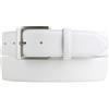 BELTINGER Cintura in denim di alta qualità in pelle bovina pieno fiore 4,0 cm | Cintura in pelle curva da uomo 40 mm | Cintura in denim con fibbia in acciaio inox made in Italy | Bianco 115 cm