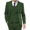 Generic Smoking da Uomo con Risvolto, Completo Blazer, Gilet e Pantaloni, Abiti da Cerimonia Formali per Uomo