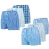 Nord Est 6 Pezzi Boxer, Uomo - MOD. Classico 100% Cotone Popeline, Fantasie Miste Righe e Quadretti, S M L XL XXL XXXL (L)