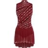 Yhong Abiti da Ballo per Pattinaggio Artistico Donna Body Senza Maniche con Paillettes Costume da Danza Ginnastica Ritmica Blu Reale L