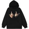 Sybnwnwm Y2K Felpa con cappuccio con scheletro ragno stampa gatti girocollo manica lunga Streetwear autunno con cappuccio pullover felpe con cappuccio felpe, Nero D, M