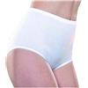 EMMEBIVI Confezione da 3 Slip Donna Classico in 100% Cotone Costina 2:2 Ricamo al girogamba Colore Bianco.Capo in Cotone Realizzato Secondo Standard qualitativi dal 1995. Certificato di tracciabilità