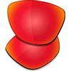 Saucer Lenti di ricambio premium per occhiali da sole Oakley Frogskins XXS OJ9009, Alta Difesa - Rosso Fuoco Polarizzato, Taglia unica