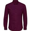 Toocool Camicia Uomo Elegante Aderente Slim Fit Basic Maniche Lunghe Y1616 [M,Bordeaux]