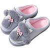 LinRim Pantofole da donna per la casa, per l'inverno, per interni, in feltro, comode, in peluche, morbide e chiuse, grigio., 41 EU