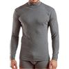 Enrico Coveri 1 Pezzo di T-Shirt Lupetto Uomo Collo Alto Manica Lunga ET1205 in Caldo Cotone Interlock. Grigio 7/XXL