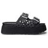 Cult Scalzato nero Platform in Pelle Intrecciata da Donna - 41