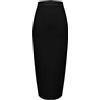 Generic Colori Donne Rosa Giallo Gonna Gonne, H666-nero, M