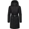 Navahoo - Cappotto invernale da donna, parka caldo con cintura e cappuccio imbottito Gipfelspass XIV, taglie XS-5XL, grigio., XS