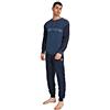 Sergio Tacchini Pigiama Uomo Invernale, Pigiama Uomo Caldo Cotone, Pigiama Uomo Felpato (Jeans 33062, XL)
