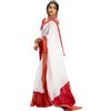 Generic Aashita Creations - Sari Banarasi da donna in morbida seta Lichi, design pallu, per matrimonio, colore: rosso e bianco, Bianco e rosso., Etichettalia unica
