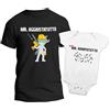 t-shirteria Coppia Maglietta e Body intimo da giorno Neonato Mr. Aggiustatutto Mr. Rompotutto Festa Papà Padre Figlio Coordinato Divertente