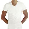 Enrico Coveri 3 t-Shirt Uomo Mezza Manica Scollo a V in Filo di Scozia Art. ET1131 (7/XXL, Bianco)