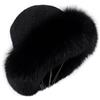 Brillabenny Colbacco Cappello Donna Vera Pelliccia con PON PON, Berretto Invernale Elegante cosacco Russo Lana Cashmere (Marrone)