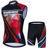 Mydawan Completo Ciclismo Uomo Abbigliamento Bici MTB Estivo Maglia Ciclista,Maglietta Bicicletta Senza Maniche Gilet e Pantaloncini Shorts Bike con 19D Gel Imbottiti,Tuta da Ciclo Asciugatura Rapida|9,L