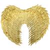 Generic Accessori per cosplay, costumi di Halloween, ali in lamina d'oro, ali d'angelo dorate, costume con cinghie, leggero