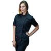 tessile astorino Ricamo 0 - Giacca Cuoco da Cucina - Casacca Chef Donna Manica Corta - Nera e Rossa - Made in Italy (Large)