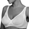 GIOS Reggiseno Contenitivo Microfibra Che Sostiene Senza Ferretto Coppa C, Ideale Bianco E Nero (IT, Numero, 34, Regular, Regular, Bianco)