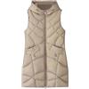 Suncadmious Gilet Trapuntato Senza Maniche da Donna con Cappuccio Caldo con Tasche Tinta Unita Lungo Temperamento con Cappuccio in Cotone Giacca da Cavallo (Nero,L)