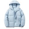 DUHGBNE Giubbino Autunnale Donna Piumino Donna Invernale con Cappuccio Cotton Giacca Autunnale Maniche Lunghe Corto Calda con Zip e Tasca Giubbotto Giubbotto Mezza Stagione