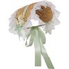 COSDREAMER Cappello da Sole da Donna, Stile Vittoriano, con Fiocchi di Paglia, Colore: (Viola Chiaro)
