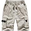 Tomwell Pantaloni Uomo Corti Bermuda Pantaloncini Ragazzo Cargo con Tasche Laterali Shorts Regular Fit C Bianco XL