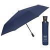 PERLETTI Technology Ombrello Pieghevole Uomo Elegante - Ombrellino Robusto Antivento Ultra Leggero in Fibra di Vetro - Apri Chiudi Automatico Portatile da Zaino - Diametro 104 cm (Blu Compatto)