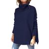 Peuignao Maglione Dolcevita Donna Maglioni Maglione Lupetto Collo Alto Oversize Donna Manica Lunga Pullover Invernali Larghi Jumper Donna Maglione Largo Trecce Caldo Pesante Spesso Tricot da Donna Nero M