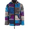 SHAKALOHA LIFE IS FOR LIVING SHAKALOHA - Cardigan Patchwork in Colori Colorati con Cappuccio - W Patch NH FreeMulti per Donna - Giacca di Lana Foderata in Pile con Cappuccio, Freemulti, Cardigan con Toppa in Colori Misti, M