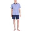 RAGNO Pigiama Uomo Manica Corta Fantasia Righe 100% Cotone U888ND