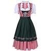 Generico vestito carneval birra, abito tirolese da donna, Vestito Da Oktoberfest, Birra tedesca, costume tradizionale bavares, grembiule a quadri, costum per oktoberfest, Carneval, festa di (Green, M)
