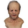 Mrisata Maschera Horror per Uomini Anziani di Halloween, Maschera per il Viso Umano Realistica Raccapricciante, Maschera per Uomo Anziano in Lattice Antirughe per Adulti Puntelli Cosplay (A)