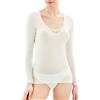SalGiu Maglia Intima Donna (3 Pezzi) 100% Caldo Cotone Manica Lunga Felpata Invernale Pizzo (5)