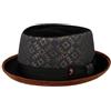 Alfonso D´Este Cappello Daluno Pork Pied'Este Uomo - Made in Italy Fedora con Fodera, Nastro Grosgrain Inverno Autunno/Inverno - L (58-59 cm) Nero