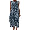Gienslru Abito Donna Mare 2025 Curvy Leggero Vestiti in Lino Estivi Comodi Cotone Senza Maniche Abiti Prendisole Eleganti Vestito Casual Taglie Copricostume Abiti Corto Spiaggia Moda