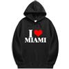 Silver Basic Donna Uomo Vintage retrò Novelty di Miami Beach Florida Felpa con Cappuccio la Grafica Colorata dell'alba di Miami Felpa Unisex M,FENBAI-1