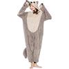 CuteOn Tuta da Carnevale Animale Costume Festa Sleepsuit Cosplay Pigiama Cartoon Onesie Donna Pigiama Adulto Unisex Biancheria da Notte, Aquila, L