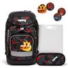 ergobag prime zaini zaino scolastico ergonomico per bambini, scuola elementare, Set di zaini da 4 pezzi, 20 litro, 1100g TaekBeardo - Grigio