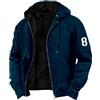 Générique Giacca da uomo Medieval Vichingo Caldo Cappotto interno in Pile Giubbotto Rinascimento Cappuccio Rimovibile Anorak Spessa Inverno Felpa Fodera Sherpa Zip Cappotto Stile Celtic Medieval