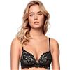 Infiore Reggiseno Push-Up Senza Ferretto in Pizzo Art 5011 Nuova Linea Pizzo 5000 (B, Nero, 1)