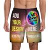 Raysent Costume da Bagno Personalizzato da Uomo con Aggiunta di Testo, Immagine o Logo Proprio, Pantaloncini da Spiaggia Foderati a Compressione ad Asciugatura Rapida per Le Vacanze Estive