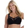 MISS MARY OF SWEDEN Essence Reggiseno Senza Ferretto in Cotone - Comfort Quotidiano con Dettagli in Pizzo 6E Black