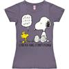 Logoshirt®️ Peanuts - Snoopy - Chicks Are Confusing I Maglia - T-Shirt Stampate - Donna I Viola I Design Originale Concesso su Licenza, Taglia S