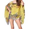 Qunsia Camicetta da Donna in Chiffon con Maniche a Pipistrello Floreali, Tunica Sciolta da Spiaggia, Top¡, One Size